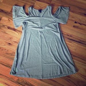 Rue 21 off the shoulder loose grey dress cute